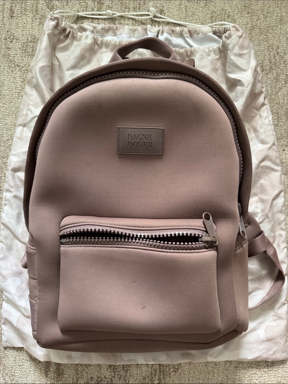 Dagne Dover Medium Neoprene Backpack in Dune